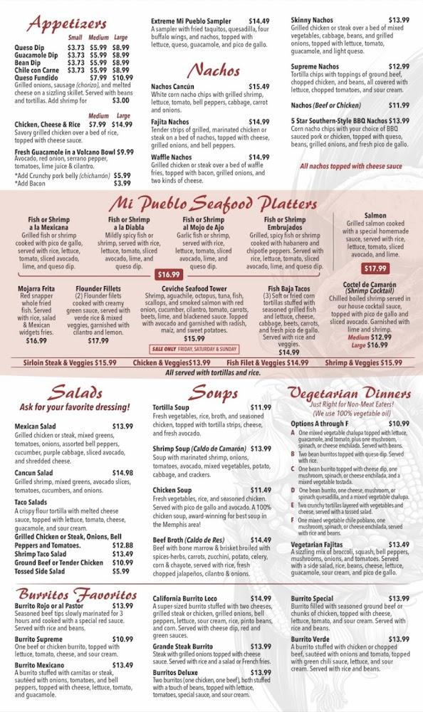 Mi Pueblo Batesville Menu image 2